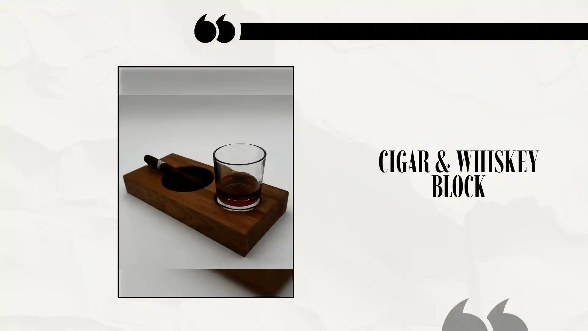 Cigar & Whiskey Block by@Outfy